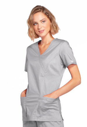 Cherokee WW Core Stretch Mock Wrap Top - PLUS SIZE