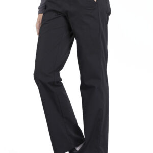 Cherokee WW160 Mid Rise Straight Leg Drawstring Pant in Black XXS *CLEARANCE*
