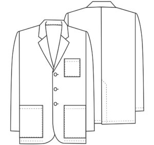 Cherokee 1389 31" Men's Consultation Lab Coat in White. LARGE *CLEARANCE* - Image 3