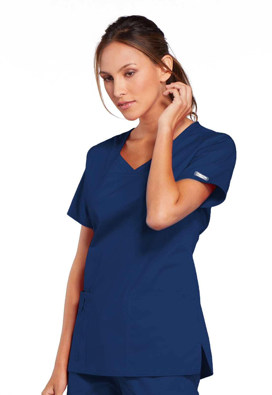 Cherokee 4727 V-Neck Top in Navy. SMALL *CLEARANCE*