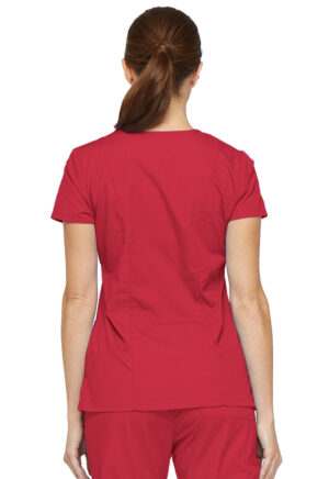 Dickies 85906 V-Neck Top in Red. EXTRA LARGE *CLEARANCE* - Image 2