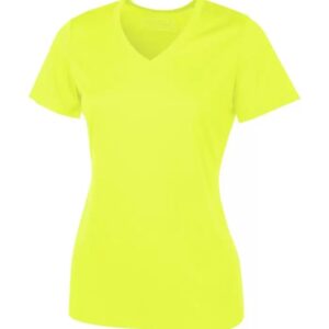 L3520 ATC Pro Team Short Sleeve V-Neck Ladies Tee in Extreme Yellow. EXTRA SMALL. *CLEARANCE*