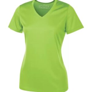 L3520 ATC Pro Team Short Sleeve V-Neck Ladies Tee in Lime Shock. SMALL. *CLEARANCE*