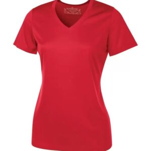 L3520 ATC Pro Team Short Sleeve V-Neck Ladies Tee in True Red. EXTRA SMALL. *CLEARANCE*