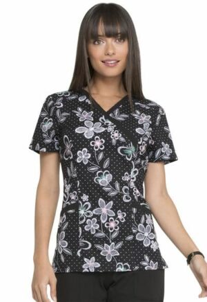 ELLE EL602 WGBL Mock Wrap Top. EXTRA SMALL *CLEARANCE*